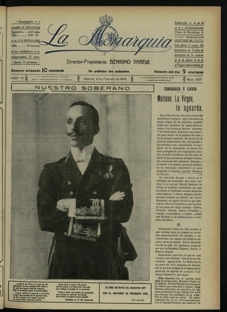 Miniatura de La Monarquía del 6 de febrero de 1916, nº 257