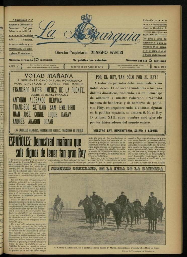 Miniatura de La Monarquía del 8 de abril de 1916, nº 266