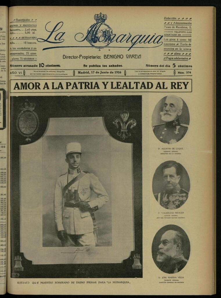 Miniatura de La Monarquía del 17 de junio de 1916, nº 276