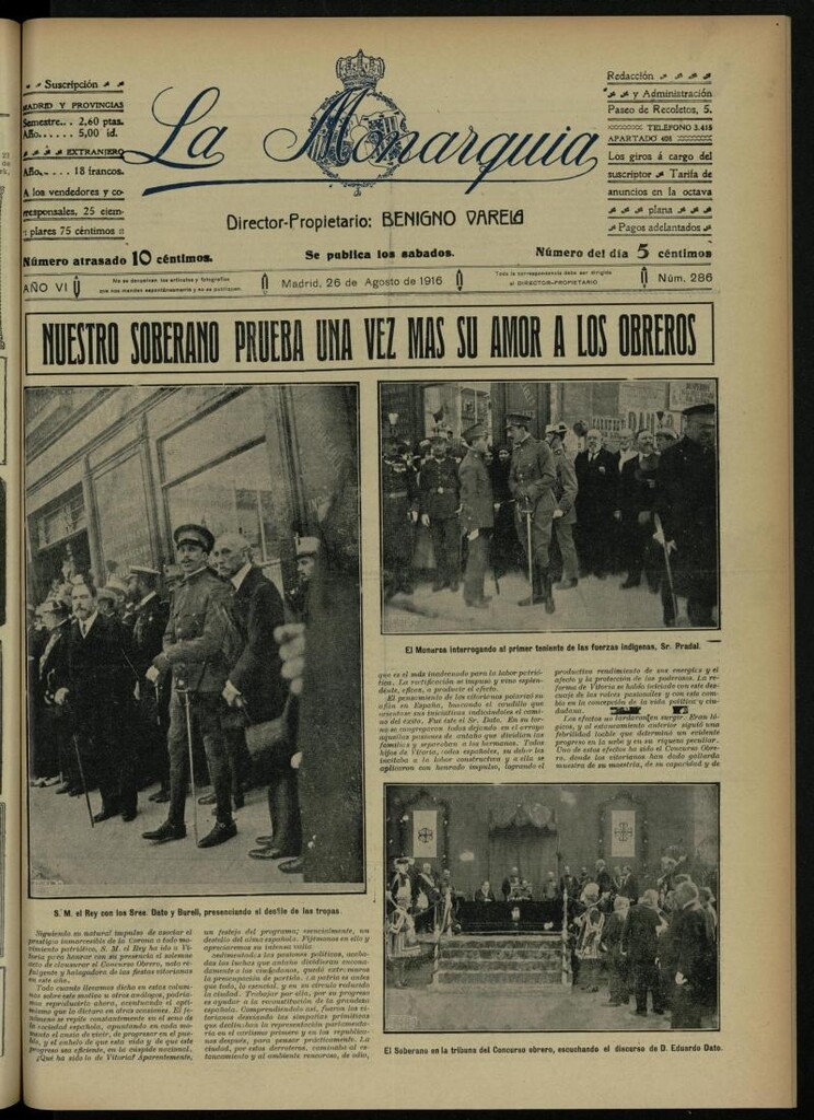 Miniatura de La Monarquía del 26 de agosto de 1916, nº 286