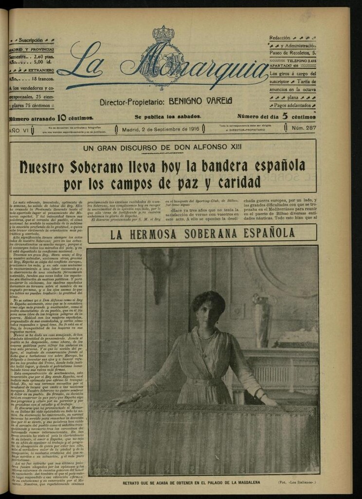 Miniatura de La Monarquía del 2 de septiembre de 1916, nº 287