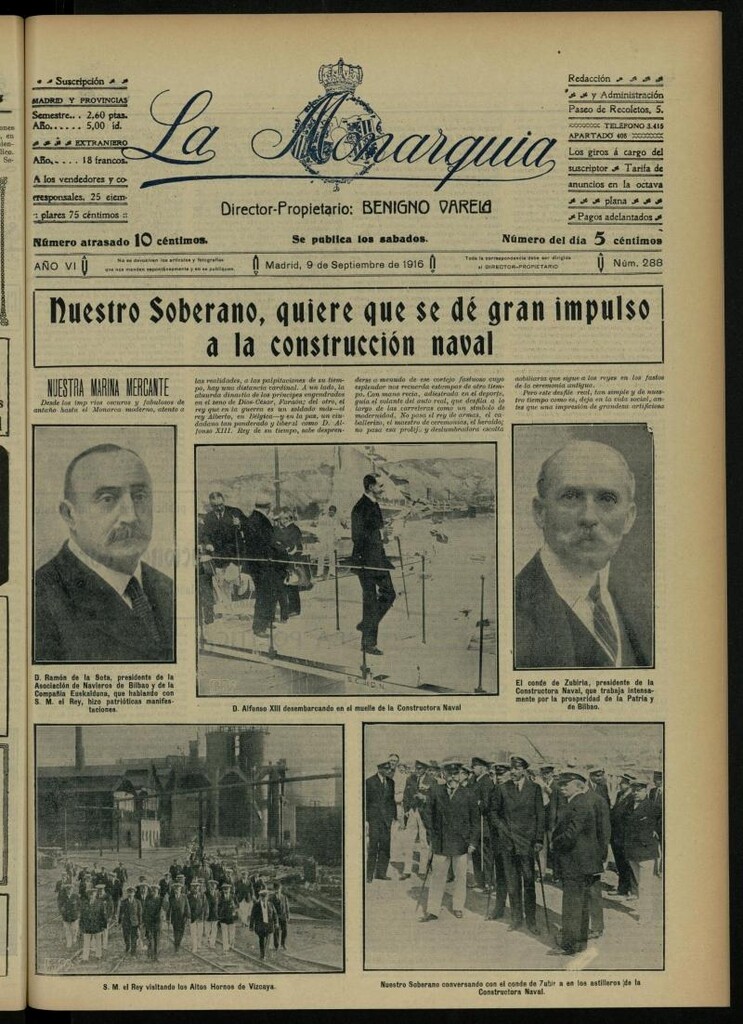 Miniatura de La Monarquía del 9 de septiembre de 1916, nº 288