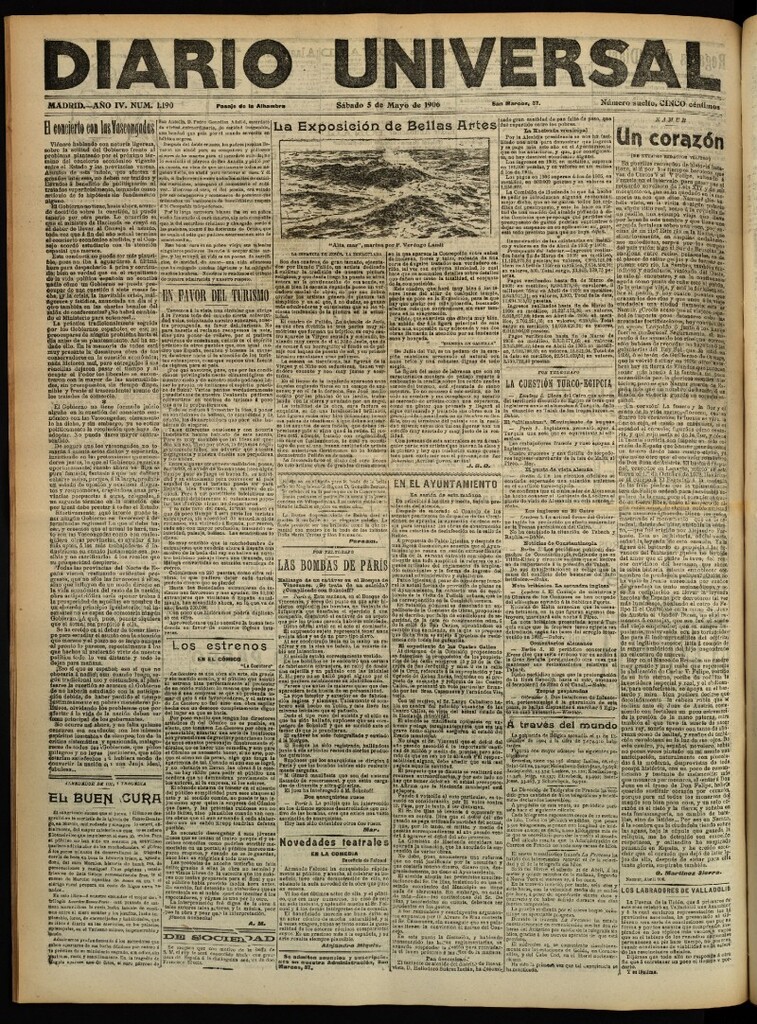 Miniatura de Diario Universal del 5 de mayo de 1906, edición de tarde