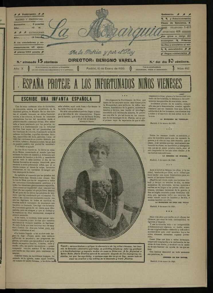 Miniatura de La Monarquía del 10 de enero de 1920, nº 462
