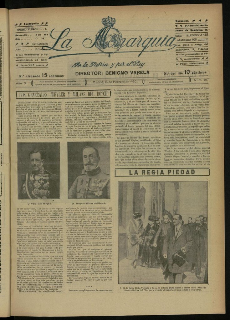 Miniatura de La Monarquía del 14 de febrero de 1920, nº 467