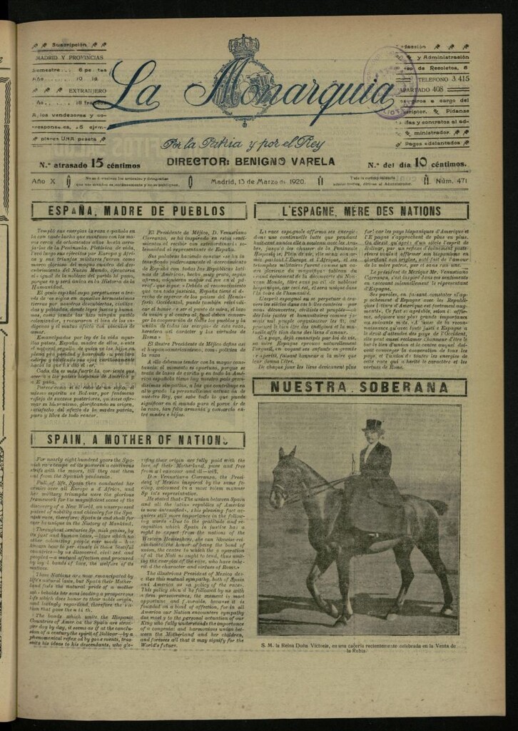 Miniatura de La Monarquía del 13 de marzo de 1920, nº 471