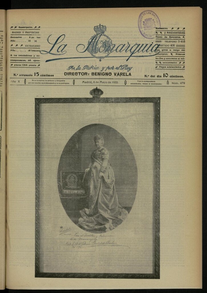 Miniatura de La Monarquía del 8 de mayo de 1920, nº 479