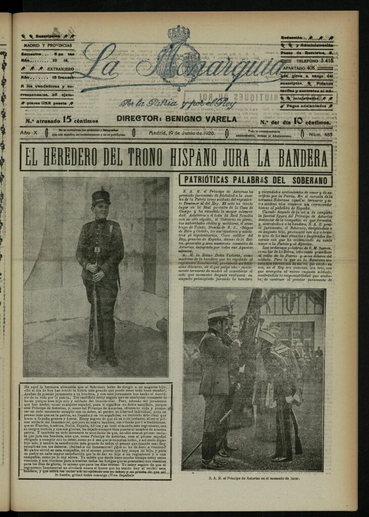 Miniatura de La Monarquía del 19 de junio de 1920, nº 485