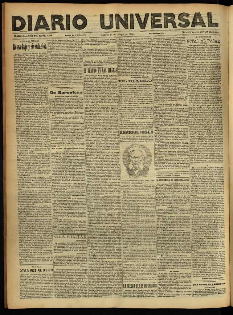 Miniatura de Diario Universal del 24 de mayo de 1906, edición de noche
