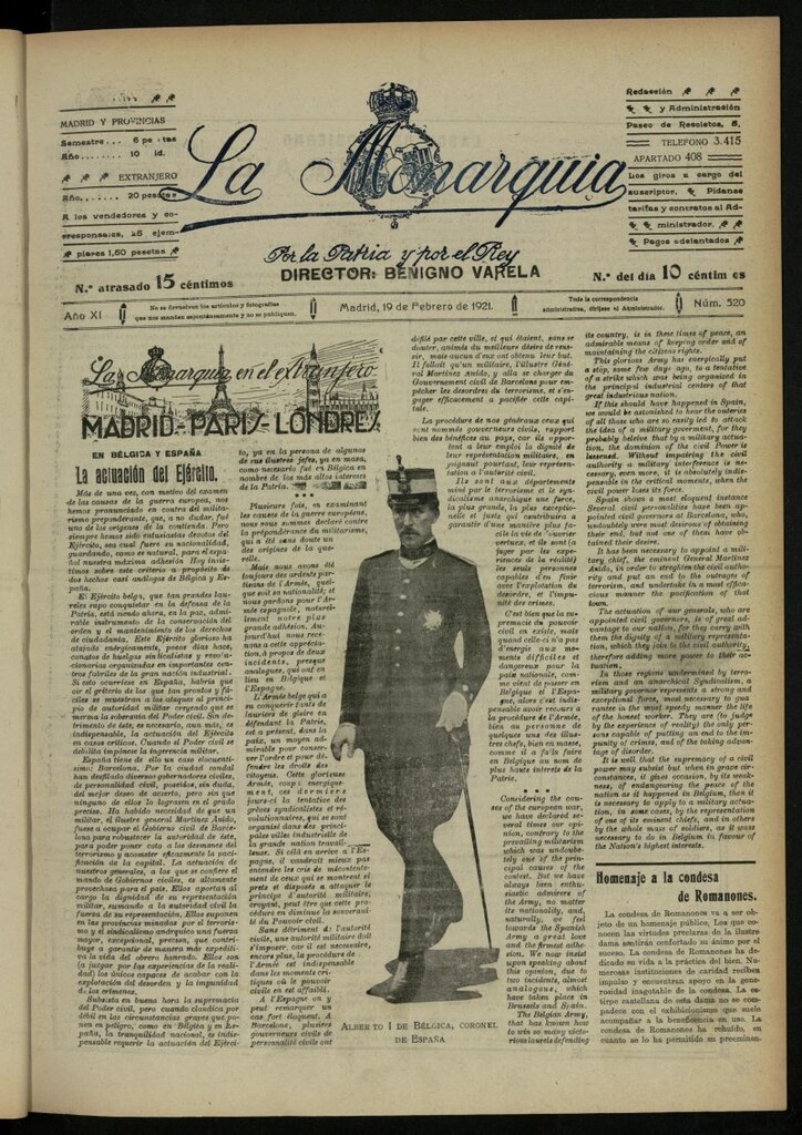Miniatura de La Monarquía del 19 de febrero de 1921, nº 520