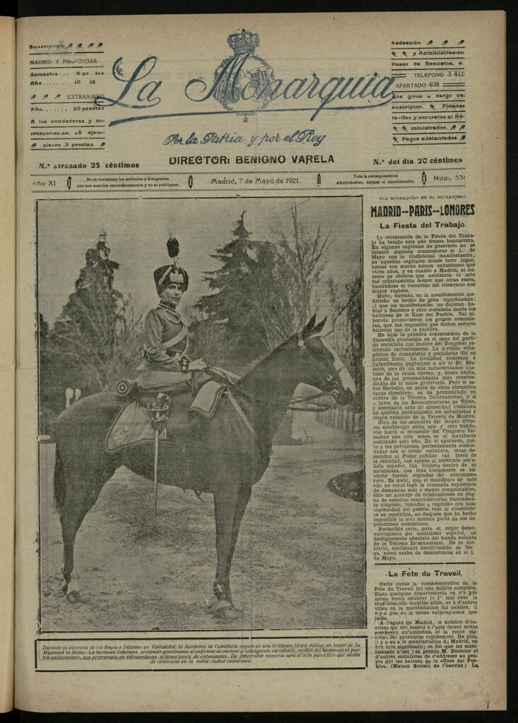 Miniatura de La Monarquía del 7 de mayo de 1921, nº 531
