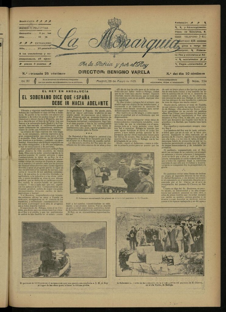 Miniatura de La Monarquía del 28 de mayo de 1921, nº 534