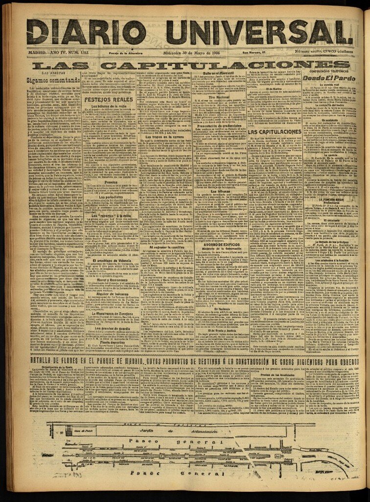 Miniatura de Diario Universal del 30 de mayo de 1906, edición de noche