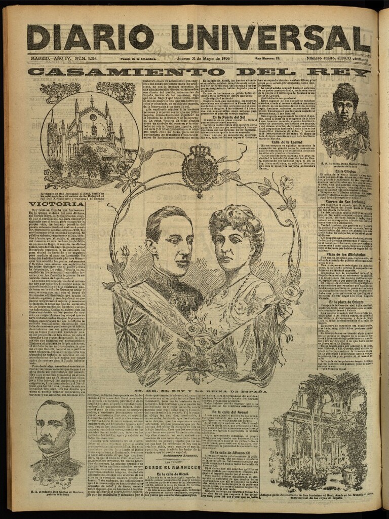Miniatura de Diario Universal del 31 de mayo de 1906, edición de tarde