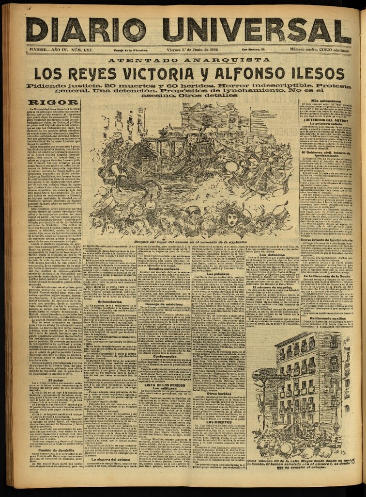 Miniatura de Diario Universal del 1 de junio de 1906, edición de noche