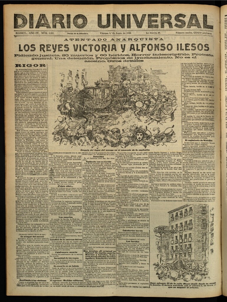 Miniatura de Diario Universal del 1 de junio de 1906, edición de tarde
