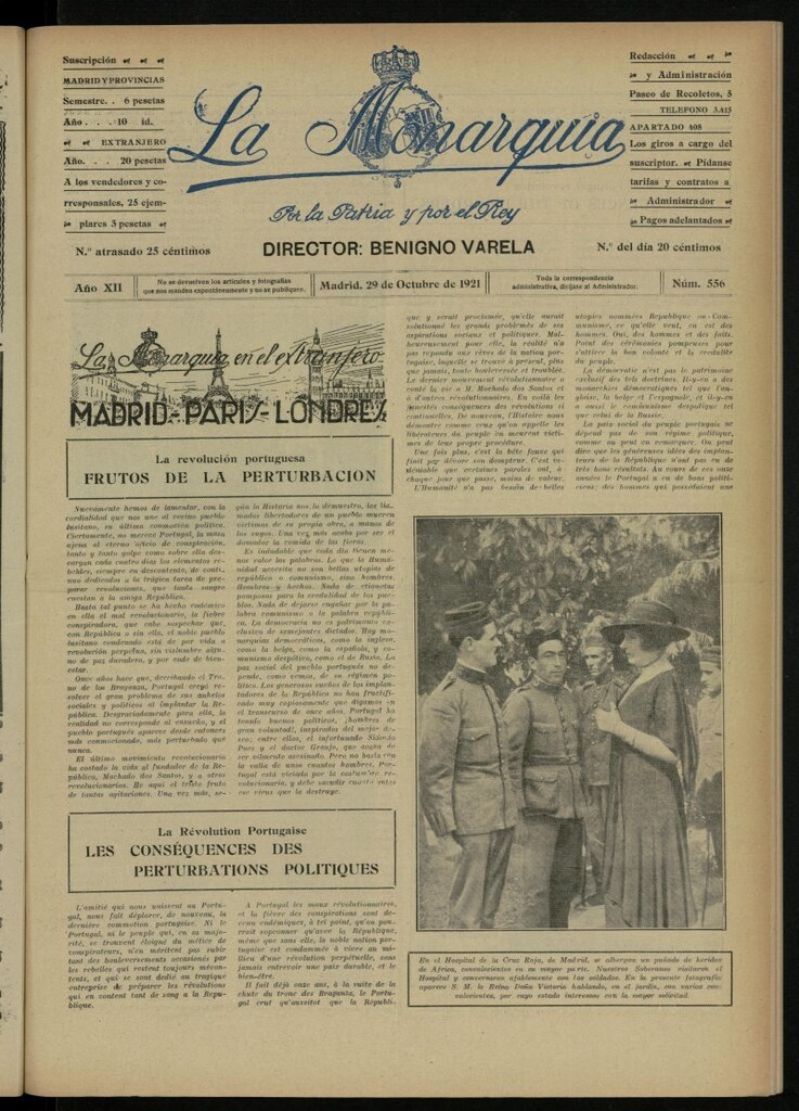 Miniatura de La Monarquía del 29 de octubre de 1921, nº 556