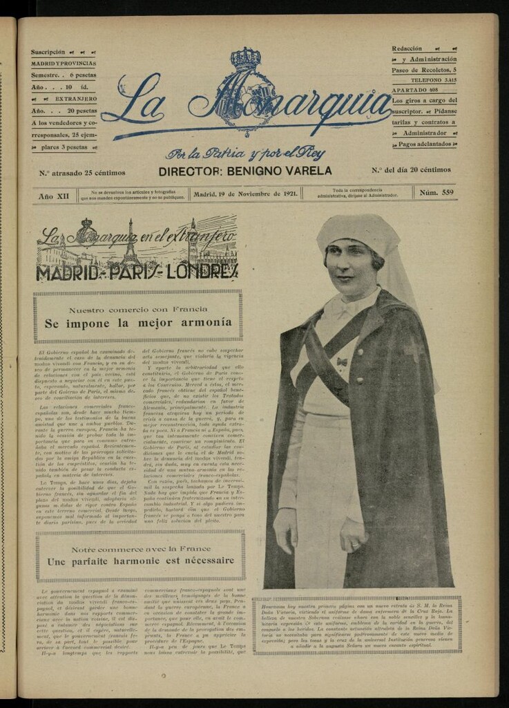 Miniatura de La Monarquía del 19 de noviembre de 1921, nº 559