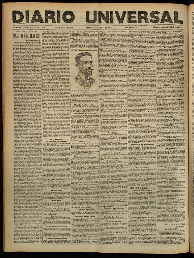 Miniatura de Diario Universal del 5 de junio de 1906, edición de tarde