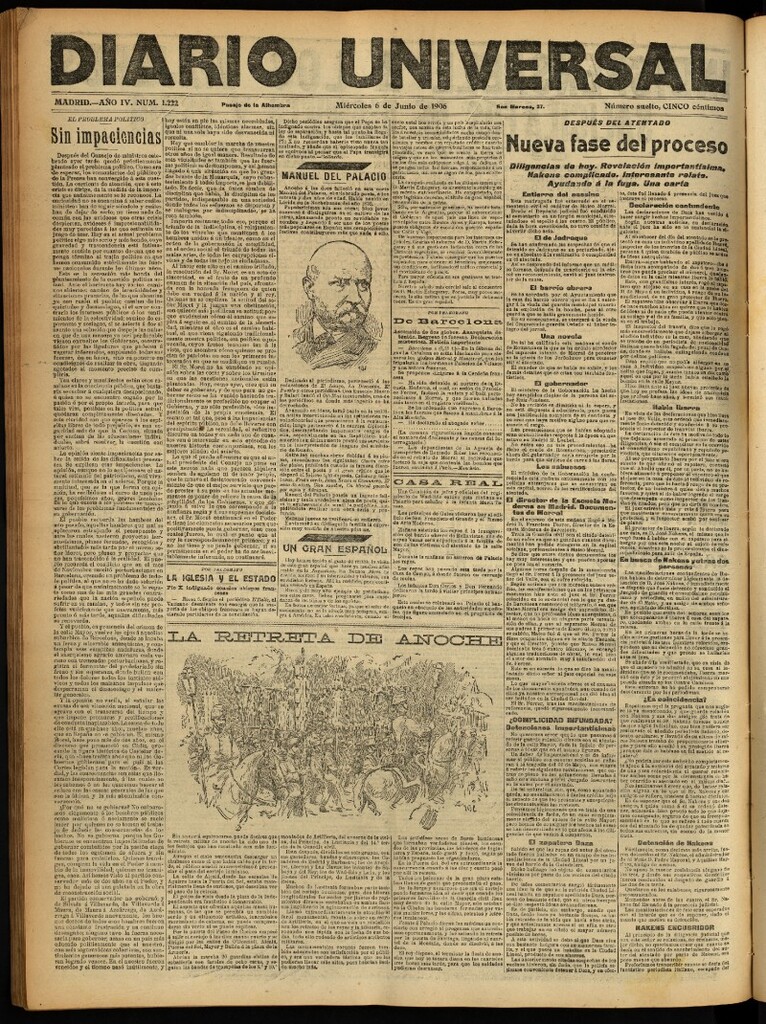 Miniatura de Diario Universal del 6 de junio de 1906, edición de noche