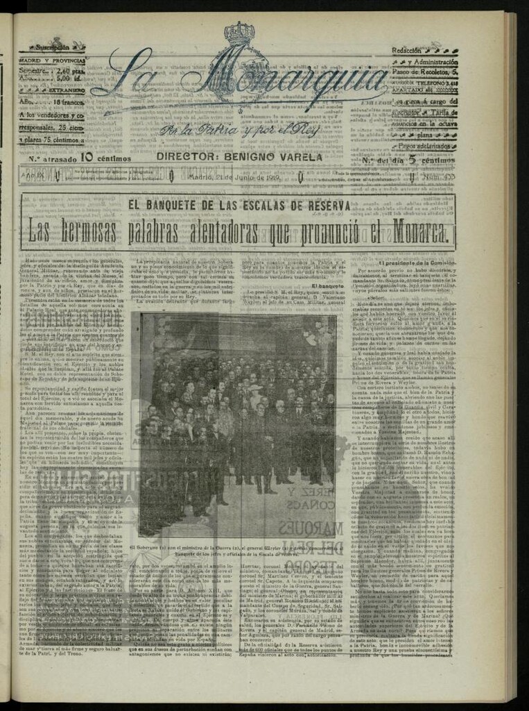 Miniatura de La Monarquía del 21 de junio de 1919, nº 433