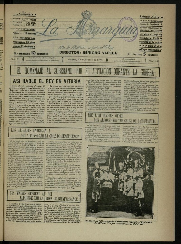 Miniatura de La Monarquía del 4 de octubre de 1919, nº 448