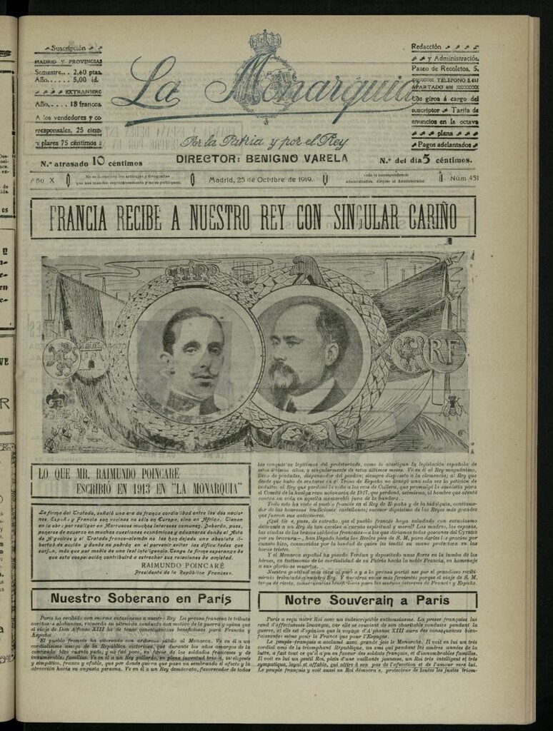 Miniatura de La Monarquía del 25 de octubre de 1919, nº 451