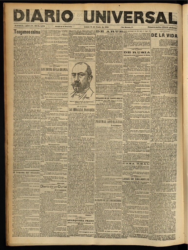 Miniatura de Diario Universal del 18 de junio de 1906, edición de noche