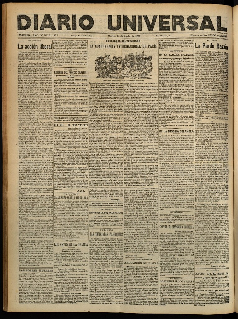 Miniatura de Diario Universal del 19 de junio de 1906, edición de tarde