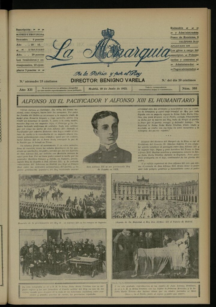 Miniatura de La Monarquía del 10 de junio de 1922, nº 588