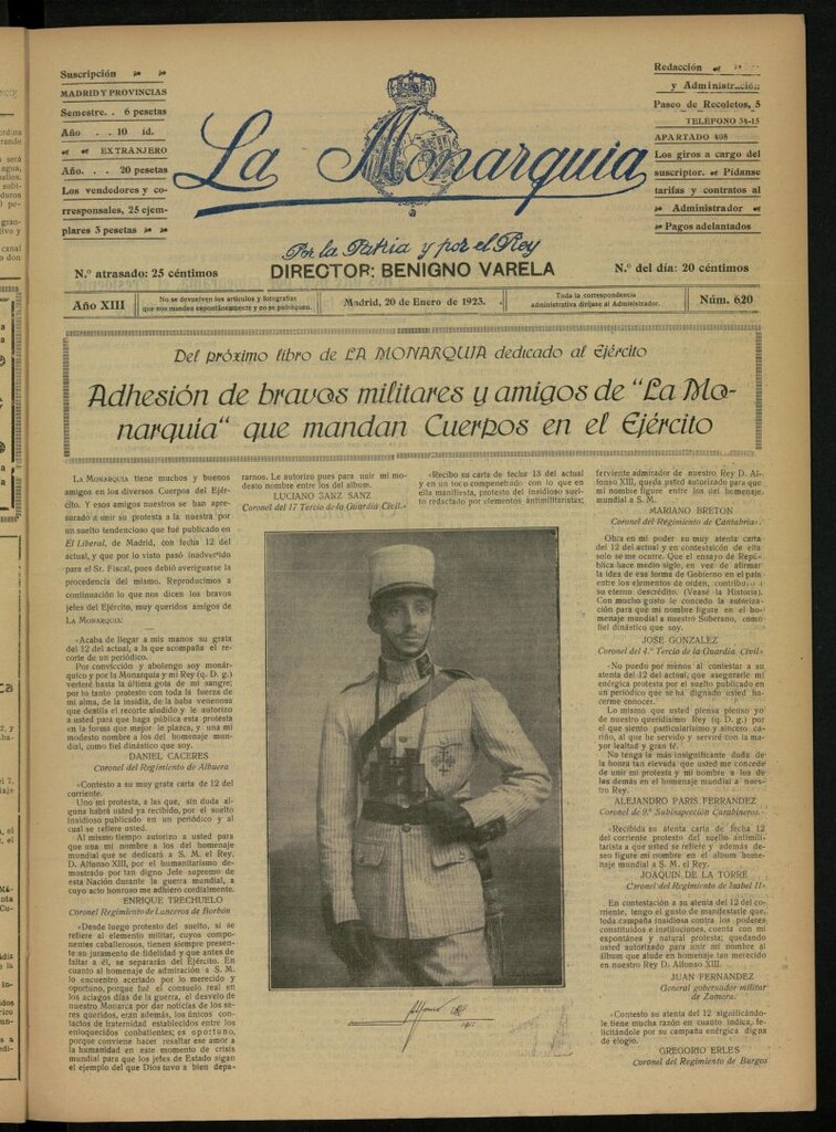Miniatura de La Monarquía del 20 de enero de 1923, nº 620