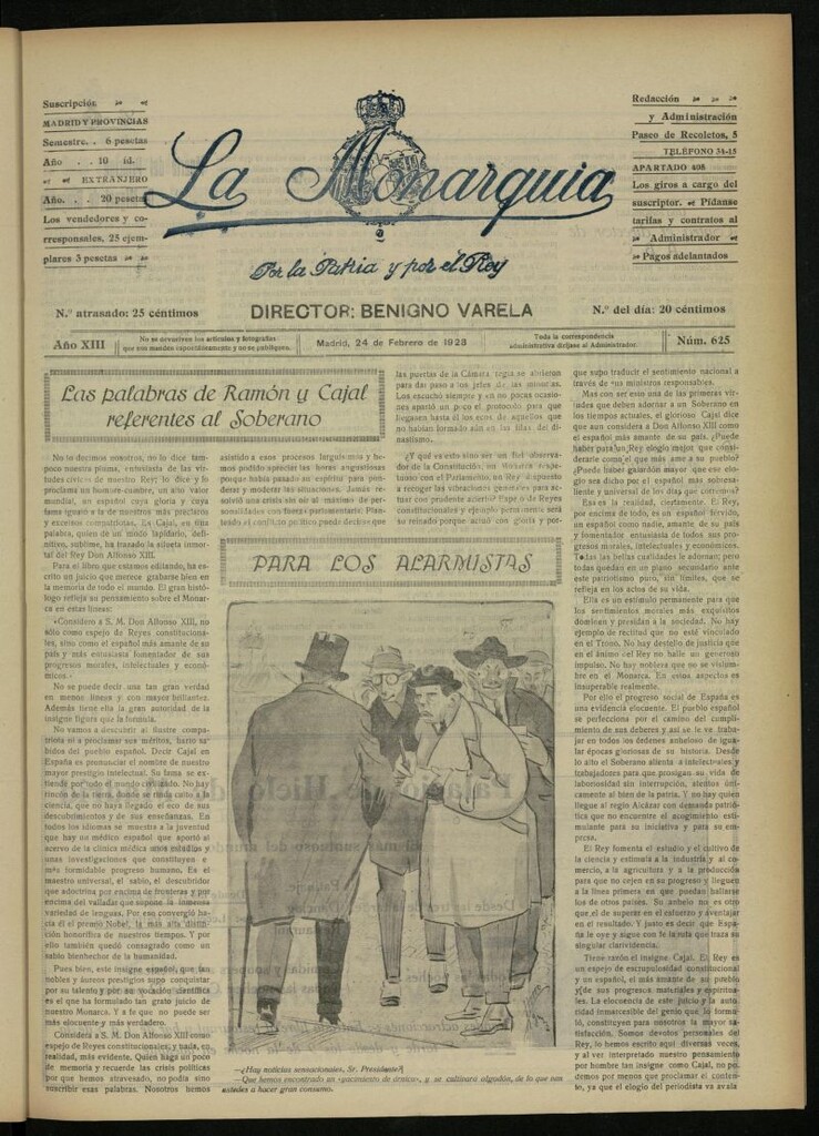 Miniatura de La Monarquía del 24 de febrero de 1923, nº 625