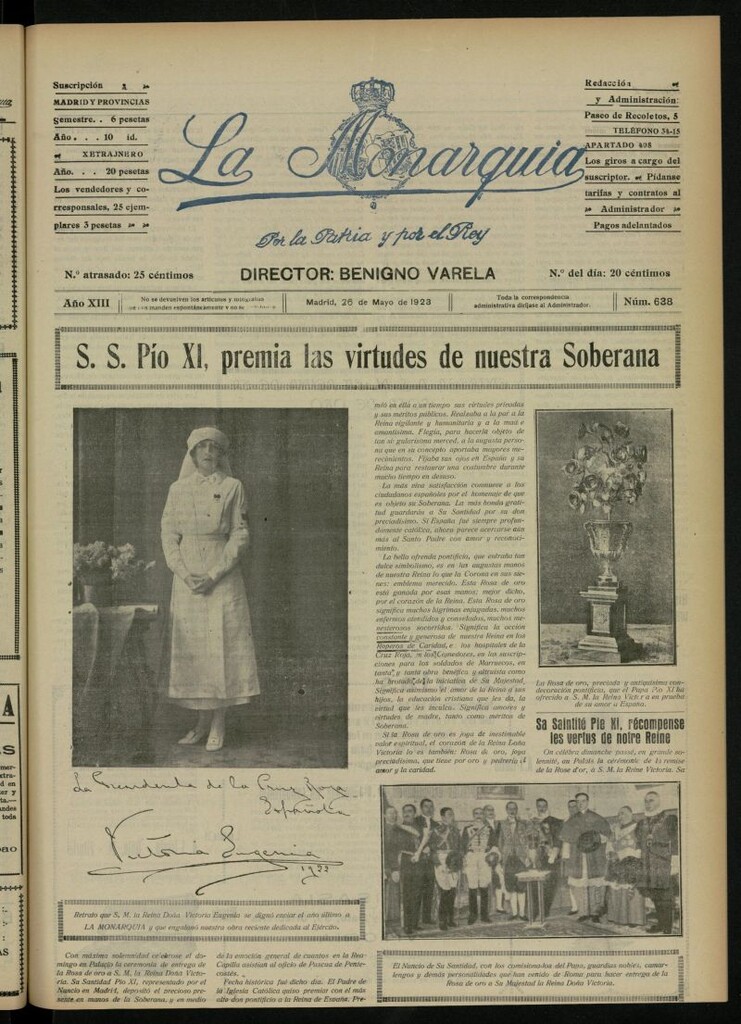 Miniatura de La Monarquía del 26 de mayo de 1923, nº 638