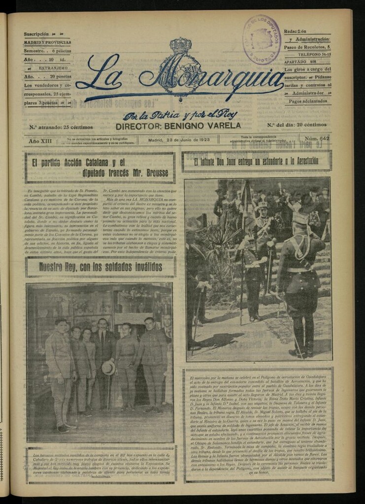 Miniatura de La Monarquía del 23 de junio de 1923, nº 642