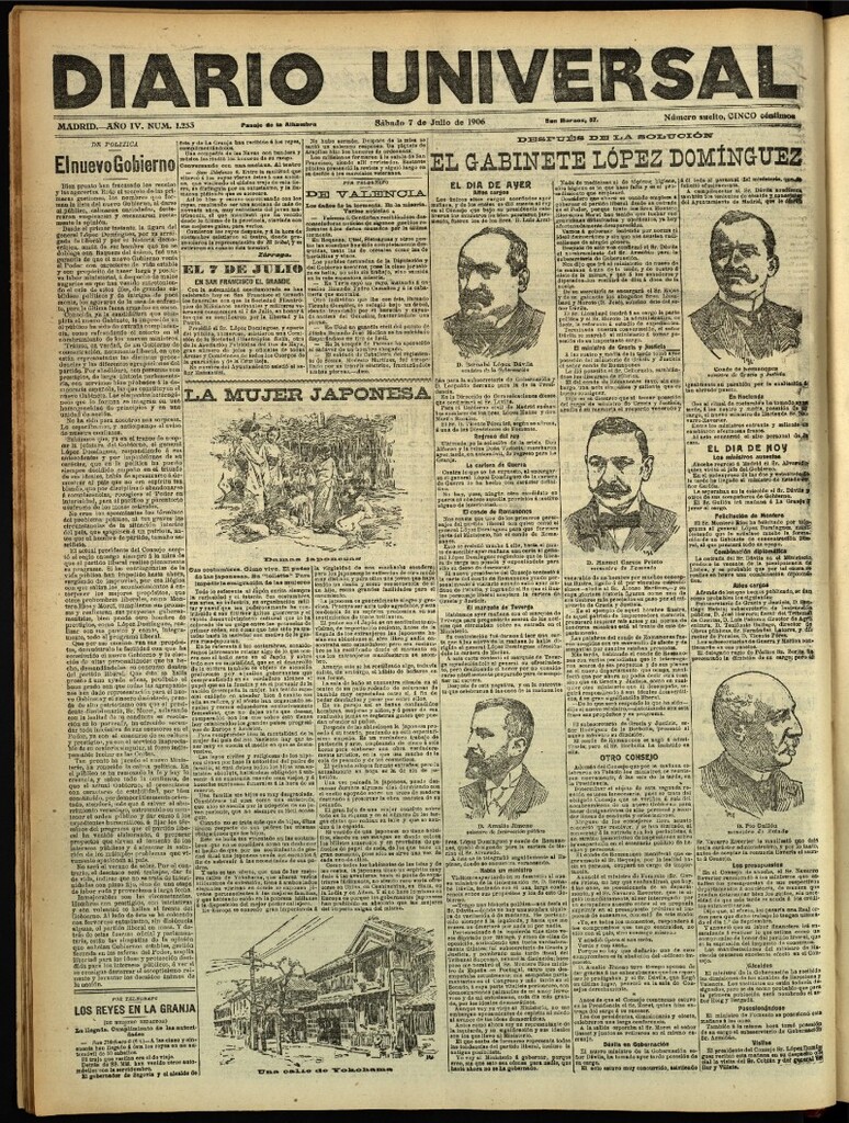 Miniatura de Diario Universal del 7 de julio de 1906, edición de tarde