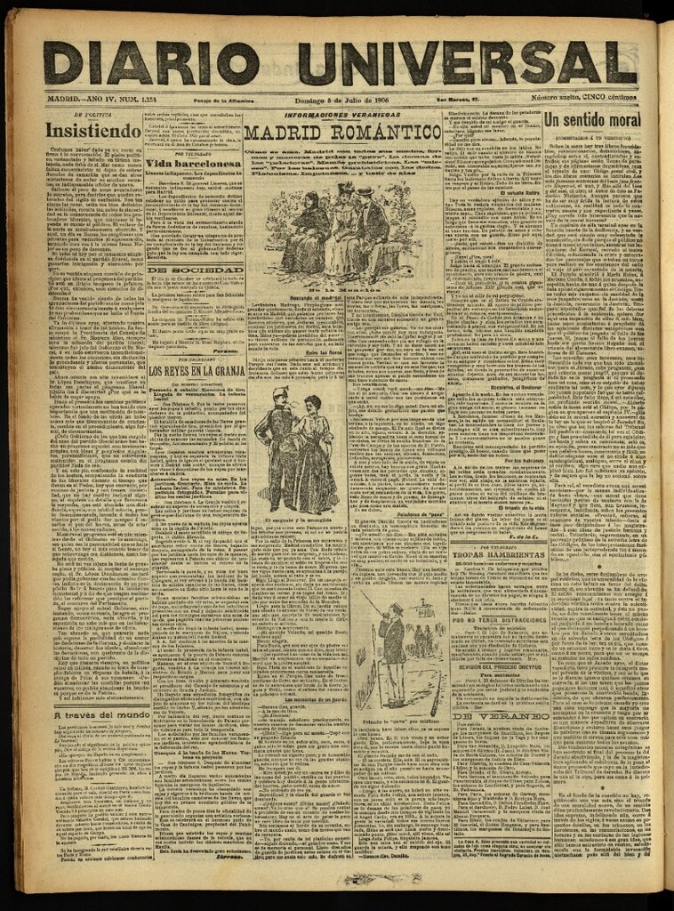 Miniatura de Diario Universal del 8 de julio de 1906, edición de noche
