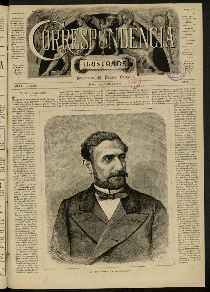 Miniatura de La Correspondencia Ilustrada del 19 de agosto de 1880, nº 1