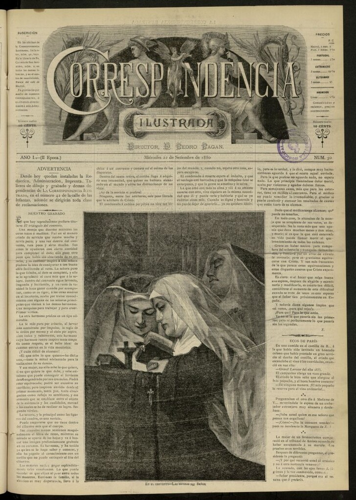 Miniatura de La Correspondencia Ilustrada del 22 de septiembre de 1880, nº 30