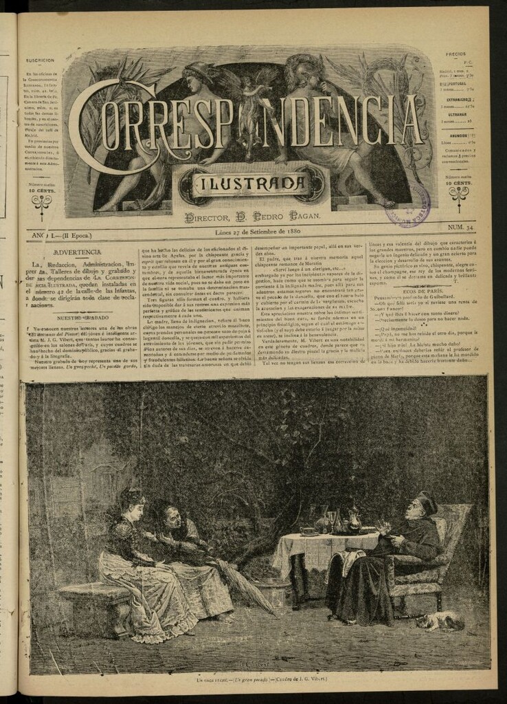 Miniatura de La Correspondencia Ilustrada del 27 de septiembre de 1880, nº 34