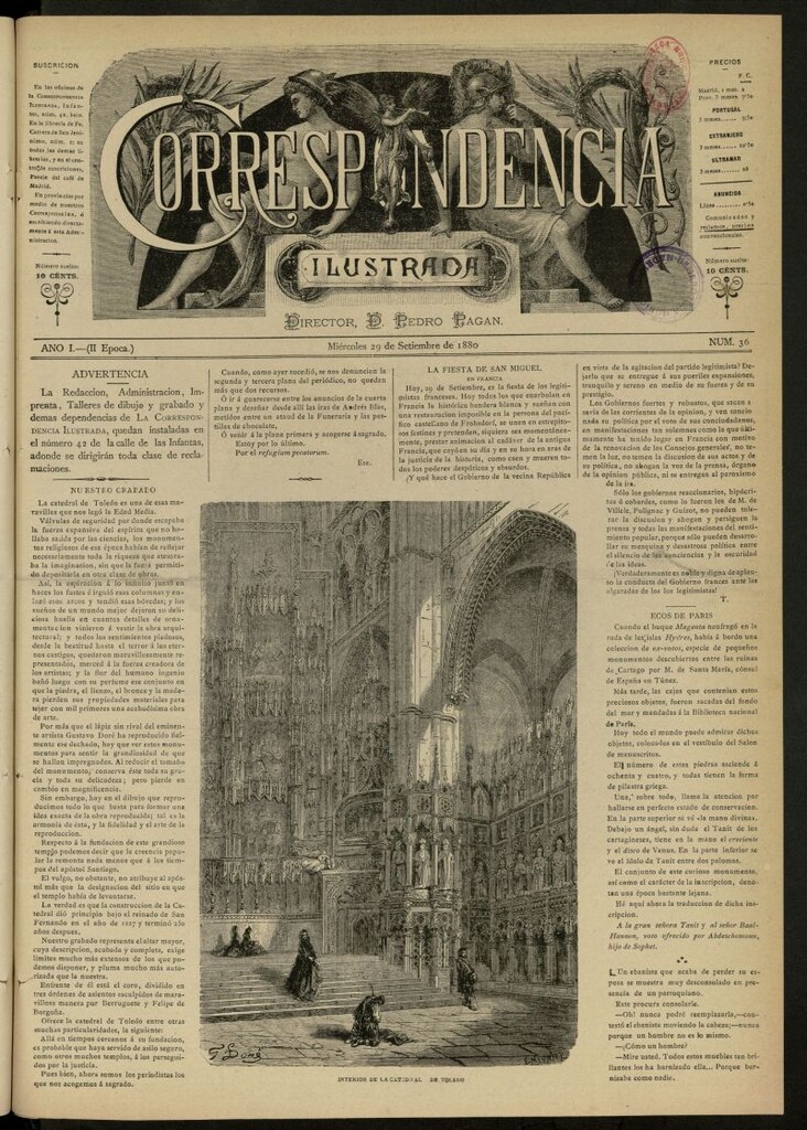 Miniatura de La Correspondencia Ilustrada del 29 de septiembre de 1880, nº 36