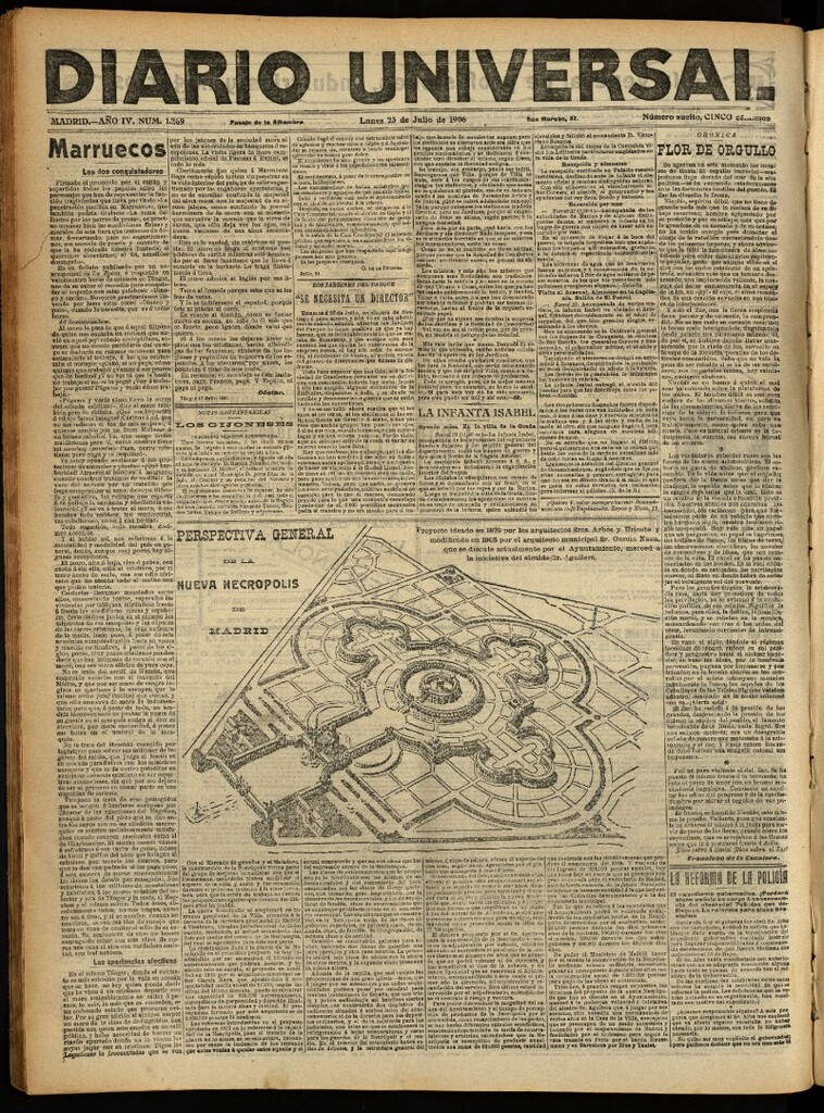 Miniatura de Diario Universal del 23 de julio de 1906, edición de noche
