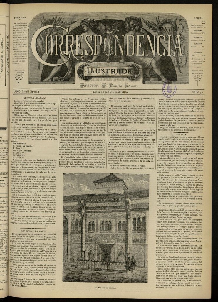 Miniatura de La Correspondencia Ilustrada del 18 de octubre de 1880, nº 52