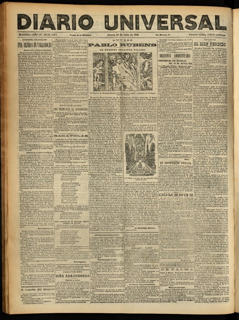 Miniatura de Diario Universal del 26 de julio de 1906, edición de noche