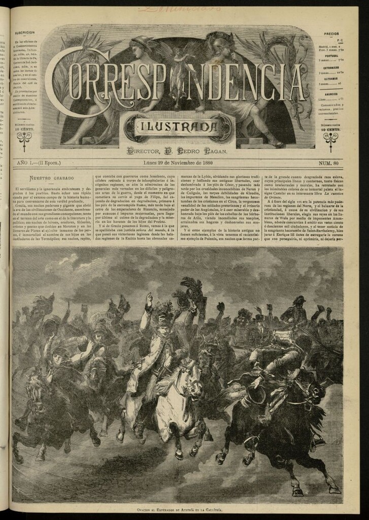 Miniatura de La Correspondencia Ilustrada del 29 de noviembre de 1880, nº 80