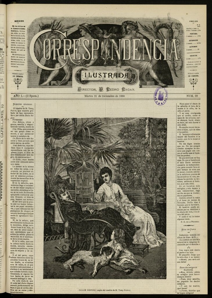 Miniatura de La Correspondencia Ilustrada del 21 de diciembre de 1880, nº 99