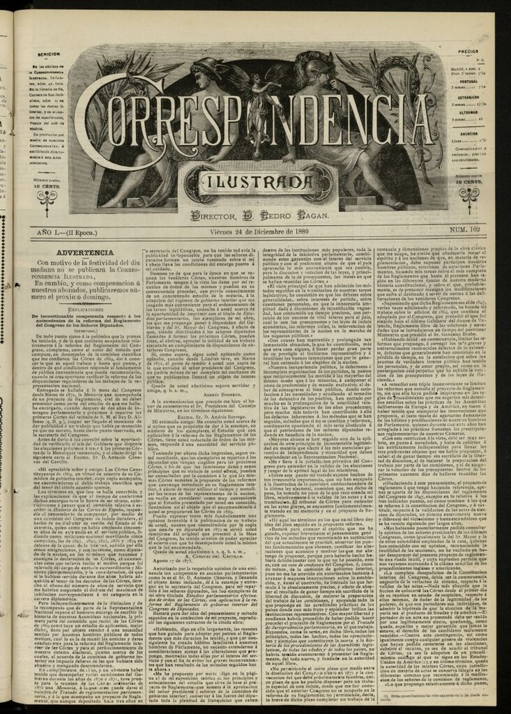 Miniatura de La Correspondencia Ilustrada del 24 de diciembre de 1880, nº 102