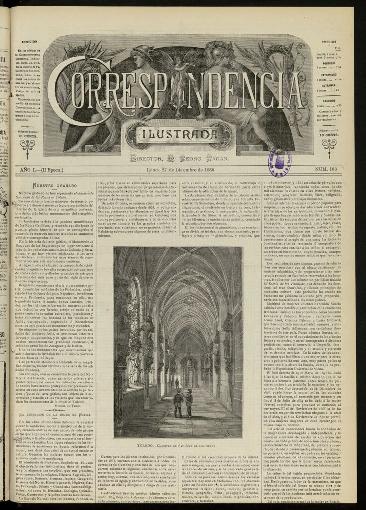 Miniatura de La Correspondencia Ilustrada del 27 de diciembre de 1880, nº 103