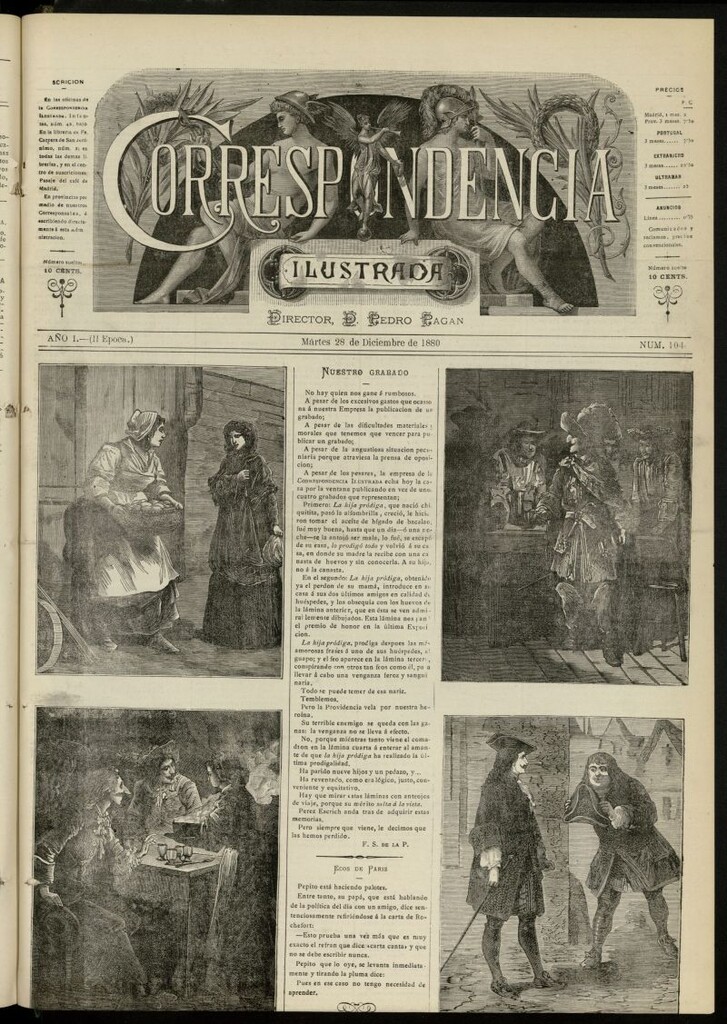 Miniatura de La Correspondencia Ilustrada del 28 de diciembre de 1880, nº 104