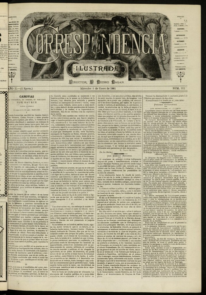 Miniatura de La Correspondencia Ilustrada del 5 de enero de 1881, nº 111