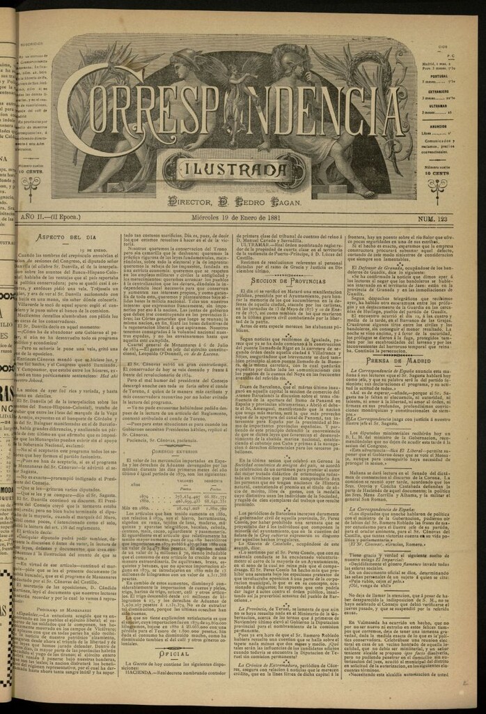 Miniatura de La Correspondencia Ilustrada del 19 de enero de 1881, nº 123